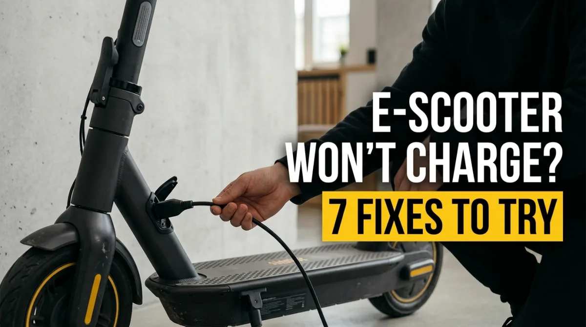 E-Scooter Battery Won't Charge? 7 Fixes to Try