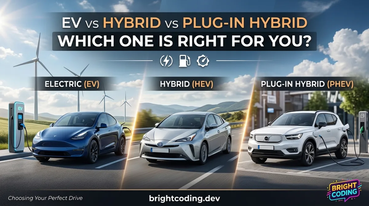 EV vs Hybrid vs Plug-In Hybrid: Which One Is Right for You?
